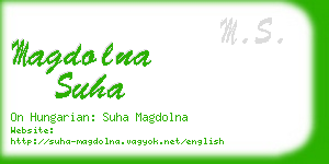 magdolna suha business card